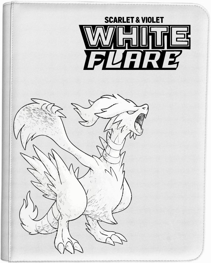 White Flare 9 Pocket Trading Card Binder