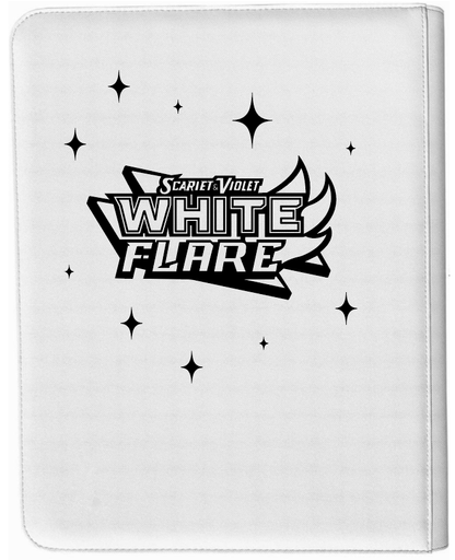 White Flare 9 - Pocket Trading Card Binder