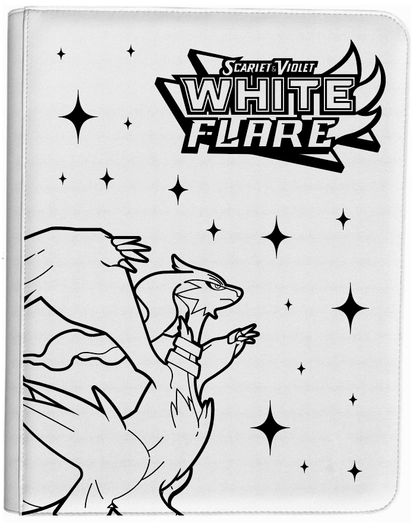 White Flare 9 - Pocket Trading Card Binder