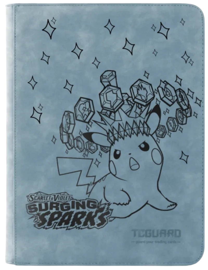 Surging Sparks Light Blue Card Binder